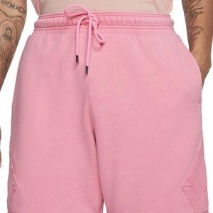 New!! Nike Air Jordan Mens MJ Wings Diamond Wash Fleece Shorts Ghost Pink